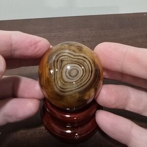 Sardonyx Banded Agate Crystal Sphere  46 mm